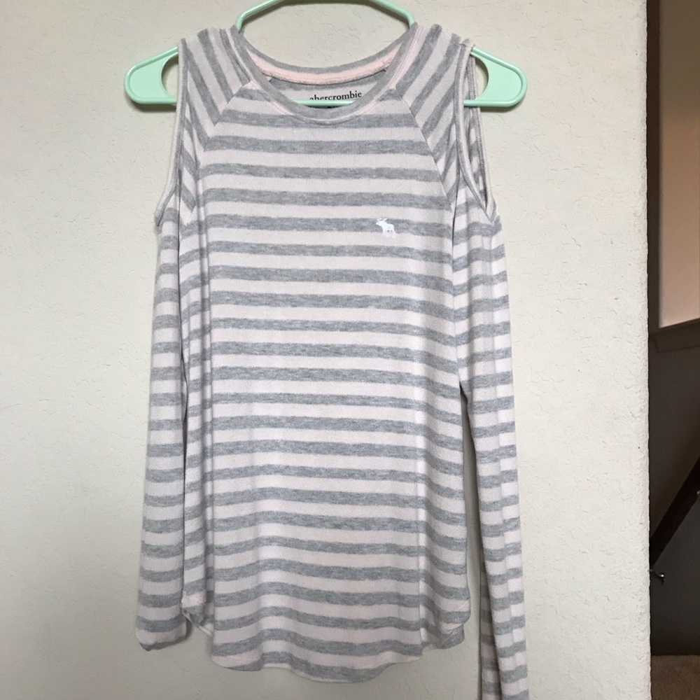 abercrombie kids cold shoulder top